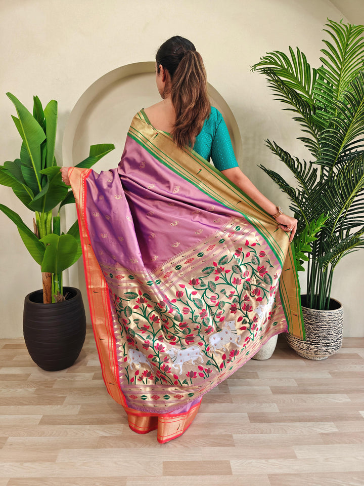 Ganga Jamuna Special Paithani Silk Saree