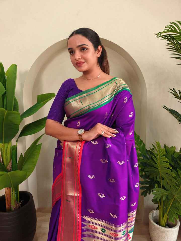 Ganga Jamuna Special Paithani Silk Saree