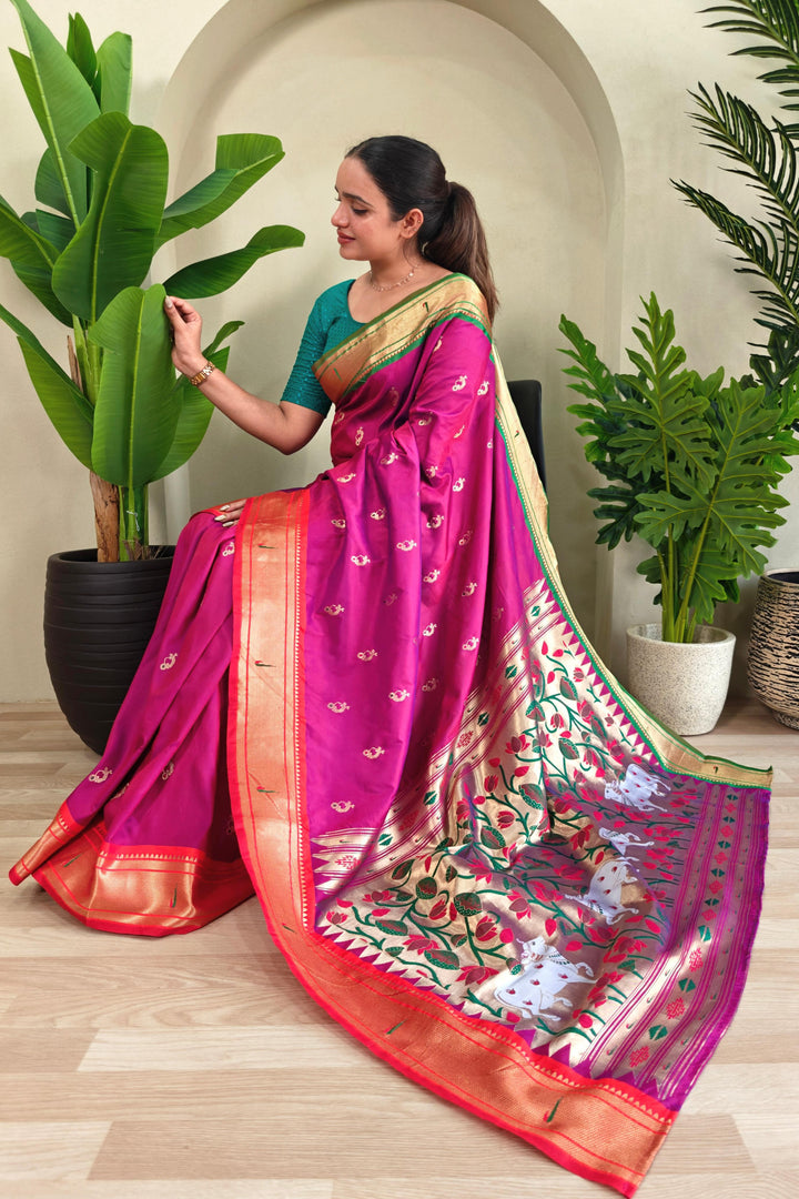 Ganga Jamuna Special Paithani Silk Saree