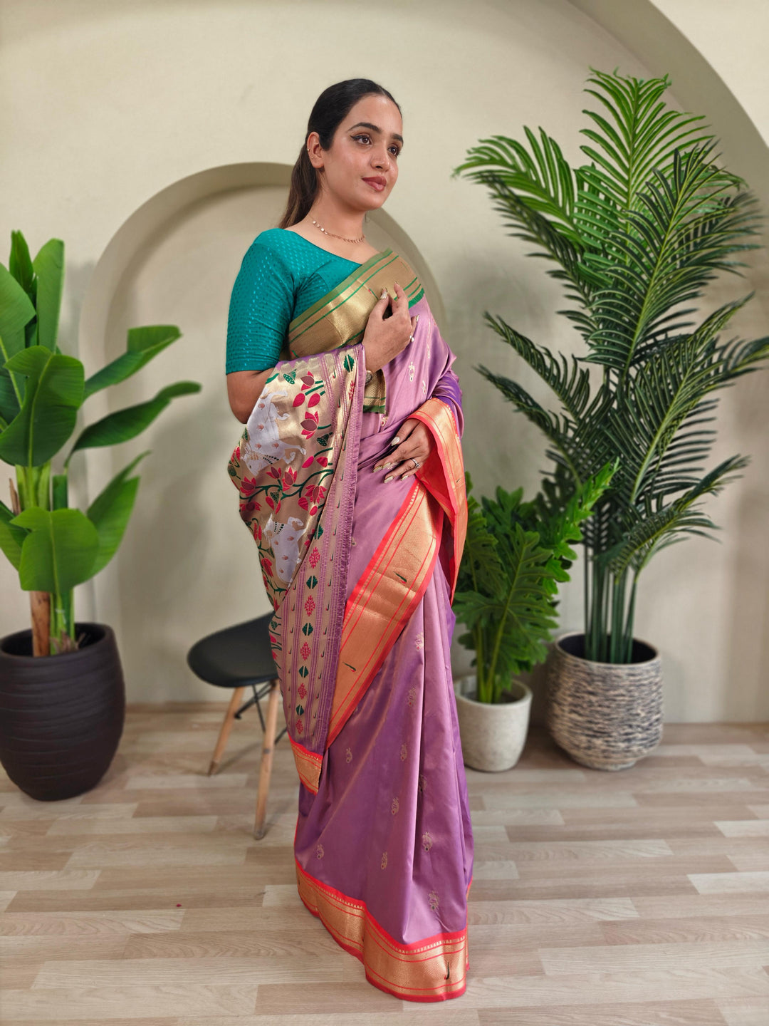 Ganga Jamuna Special Paithani Silk Saree