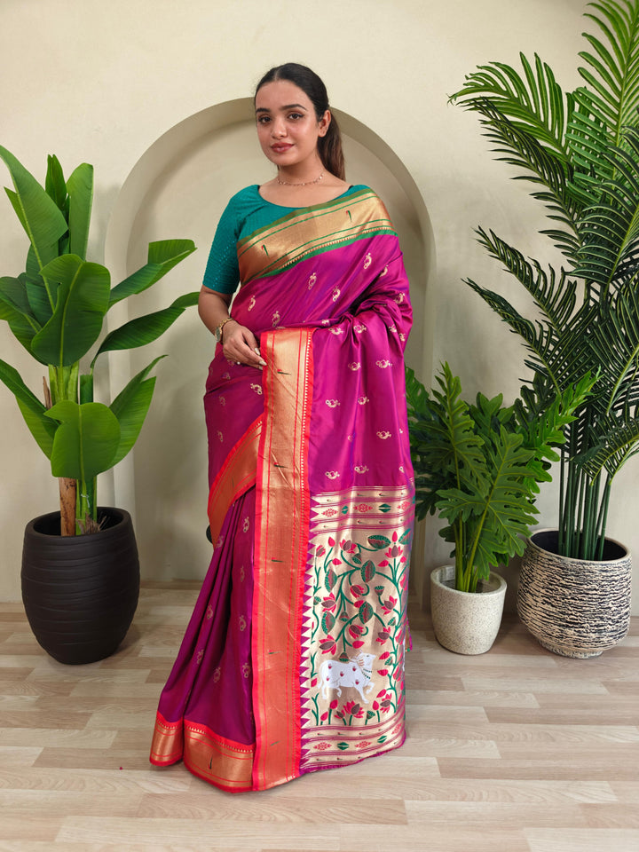 Ganga Jamuna Special Paithani Silk Saree