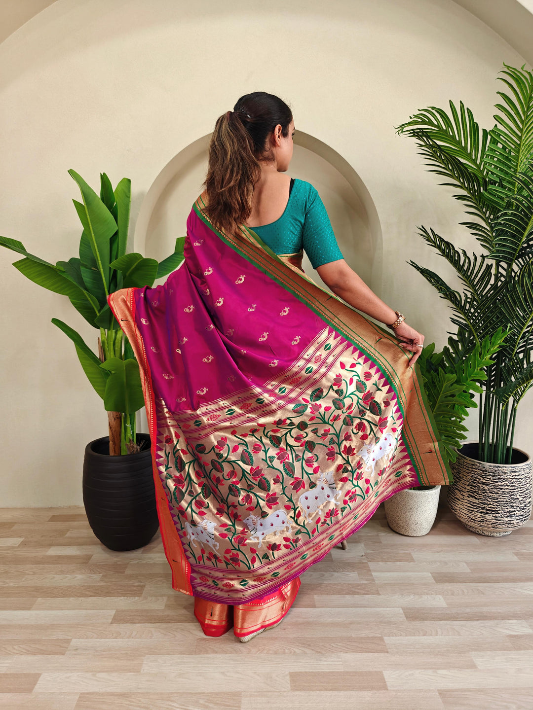 Ganga Jamuna Special Paithani Silk Saree
