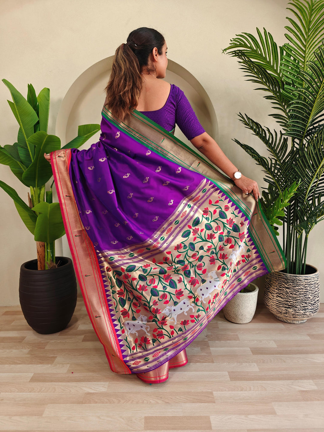 Ganga Jamuna Special Paithani Silk Saree