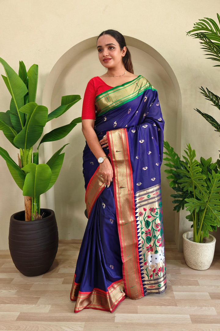 Ganga Jamuna Special Paithani Silk Saree