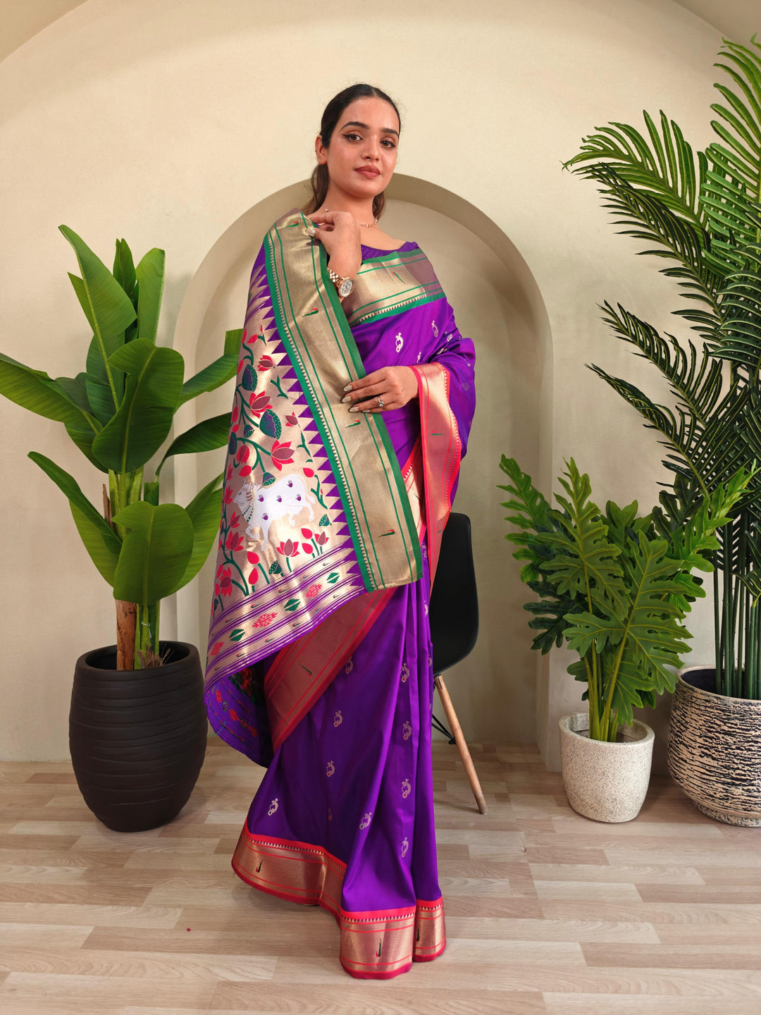 Ganga Jamuna Special Paithani Silk Saree