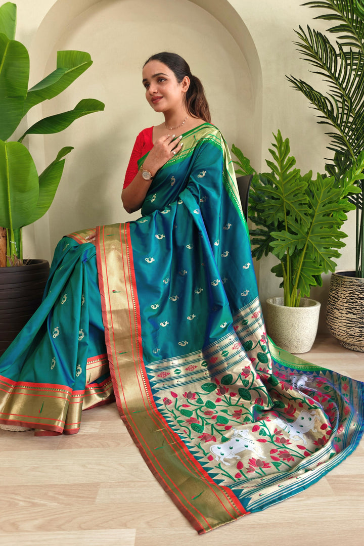 Ganga Jamuna Special Paithani Silk Saree