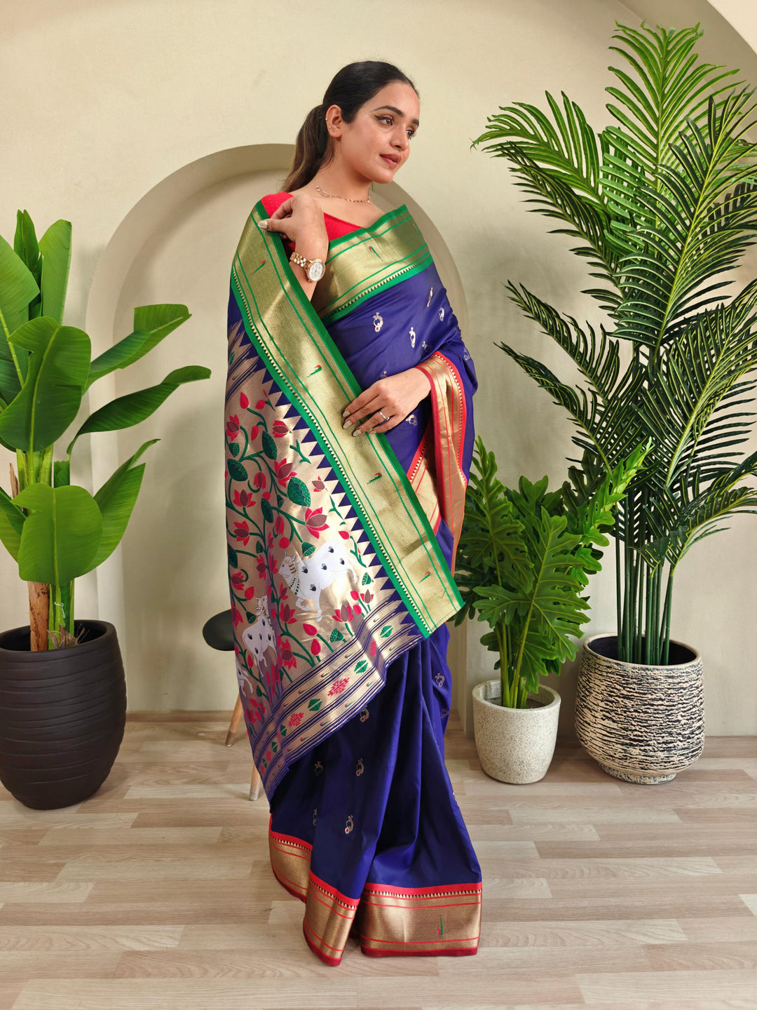 Ganga Jamuna Special Paithani Silk Saree