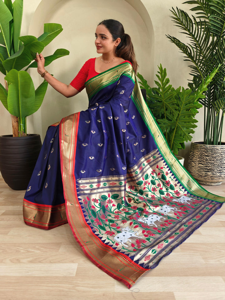 Ganga Jamuna Special Paithani Silk Saree