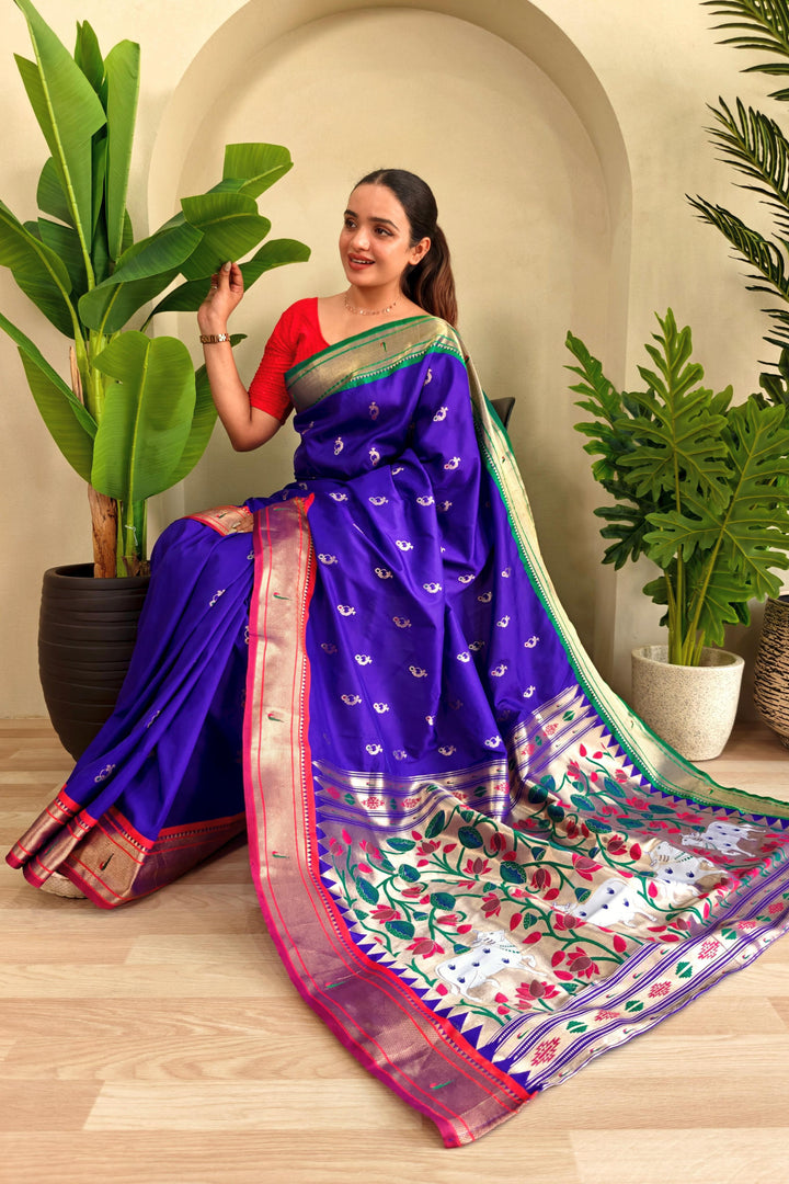 Ganga Jamuna Special Paithani Silk Saree
