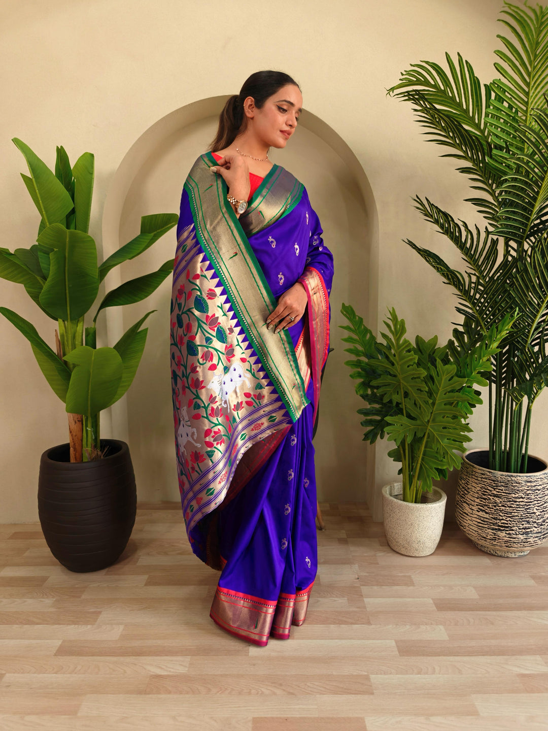 Ganga Jamuna Special Paithani Silk Saree