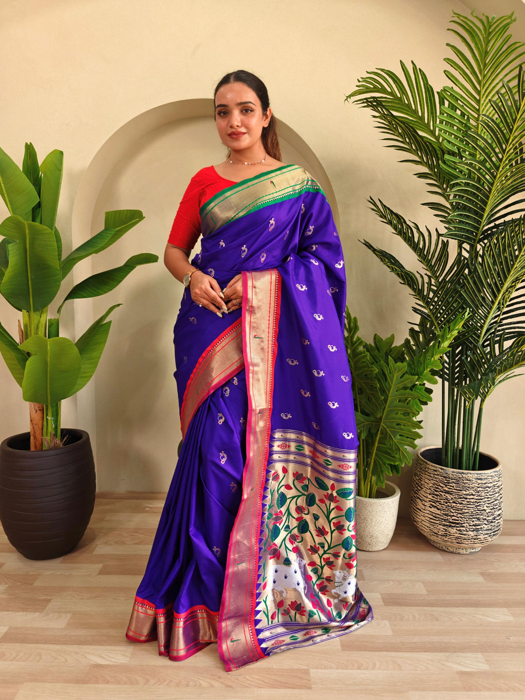 Ganga Jamuna Special Paithani Silk Saree