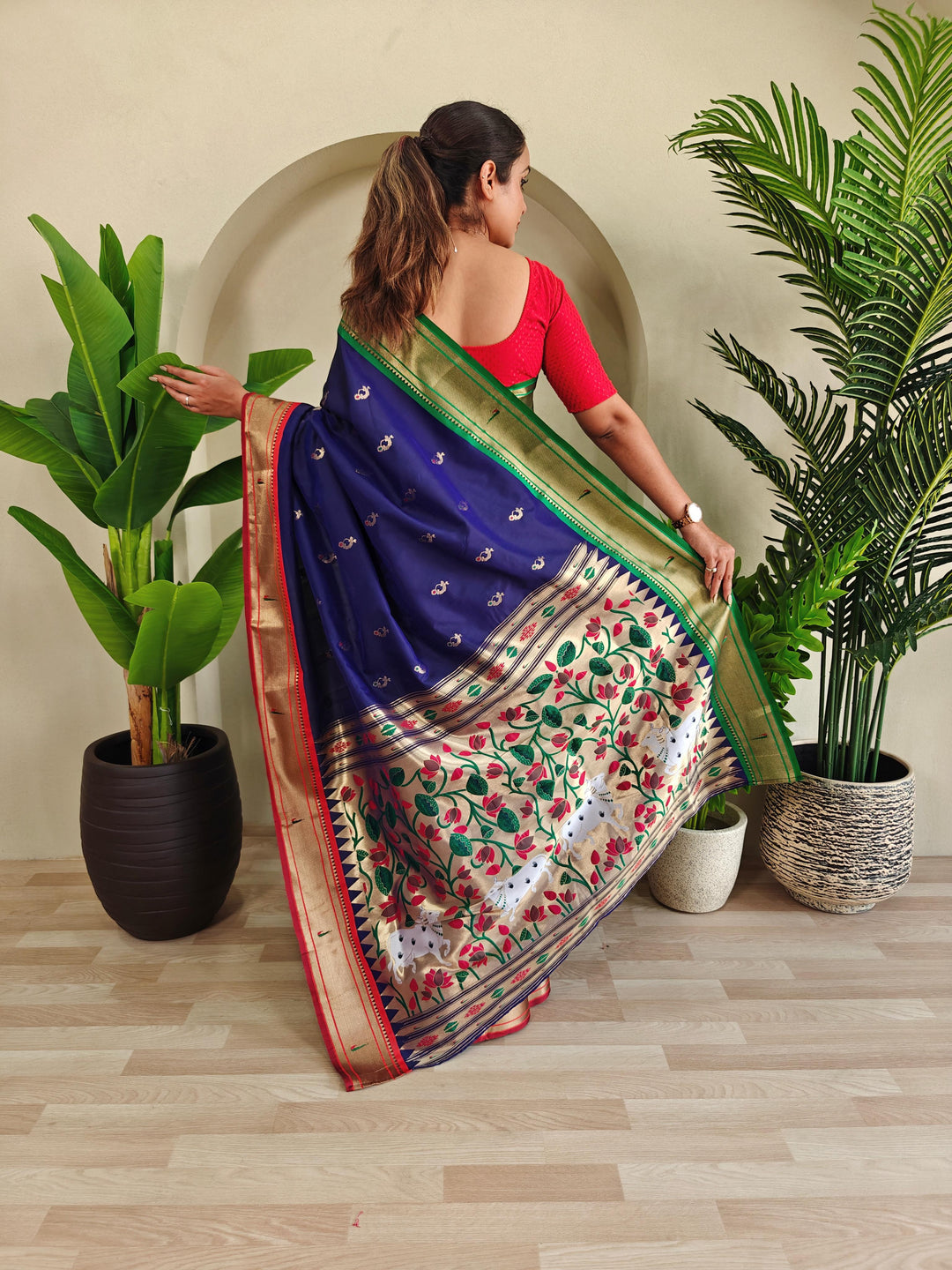 Ganga Jamuna Special Paithani Silk Saree