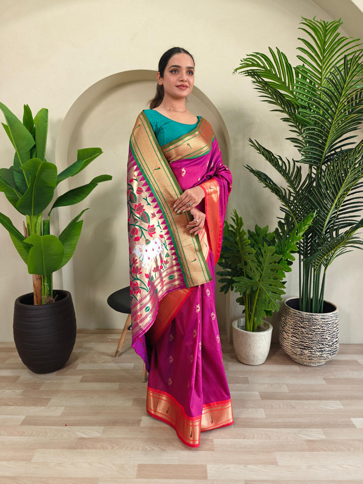 Ganga Jamuna Special Paithani Silk Saree
