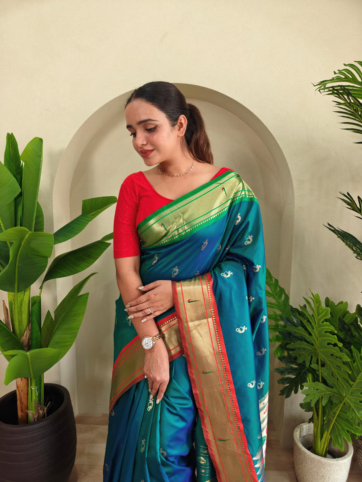 Ganga Jamuna Special Paithani Silk Saree