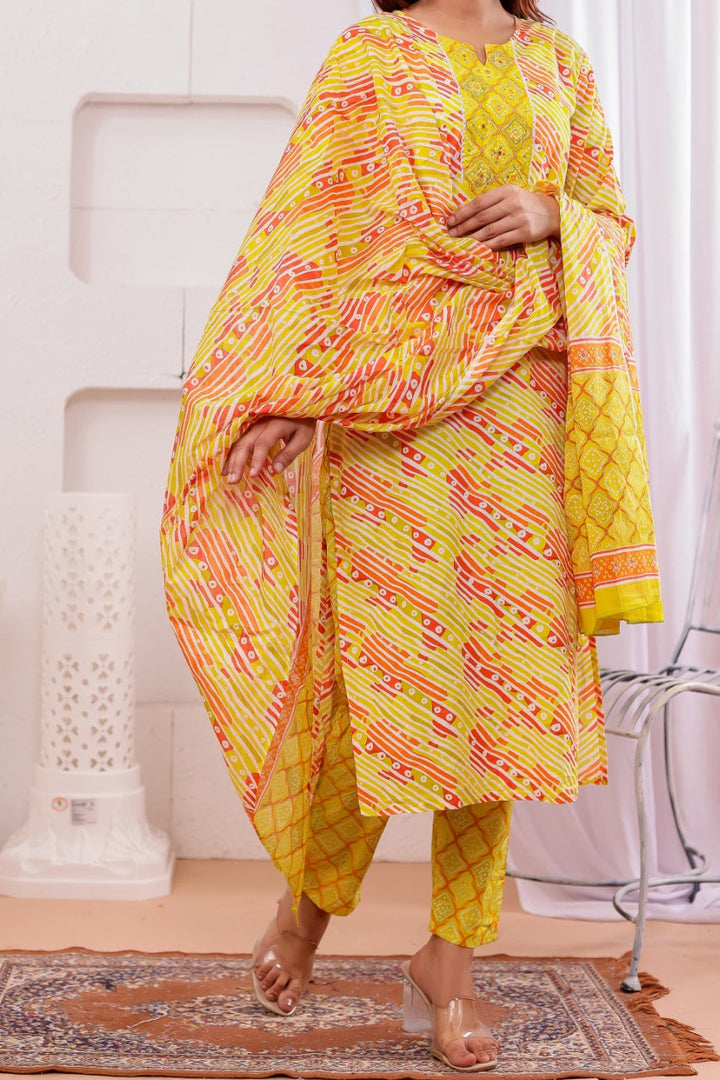 Canvas of Lustre Cotton Kurti Set