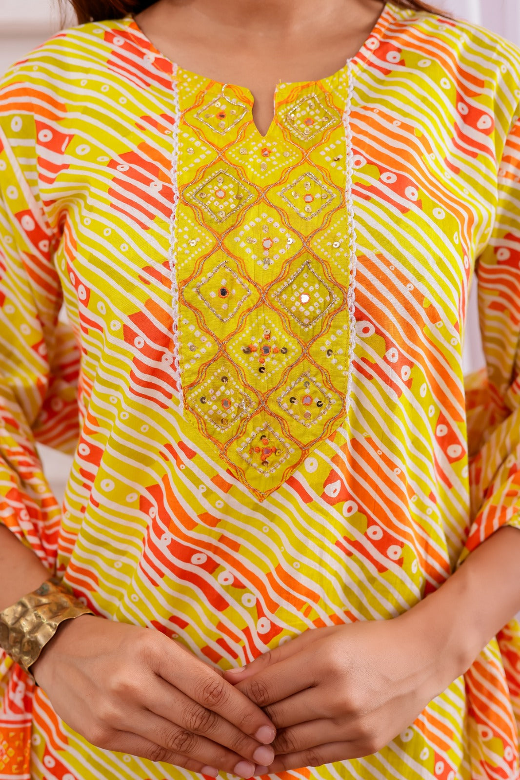 Canvas of Lustre Cotton Kurti Set