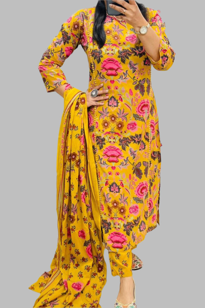 Flora Queen Cotton Kurti Set