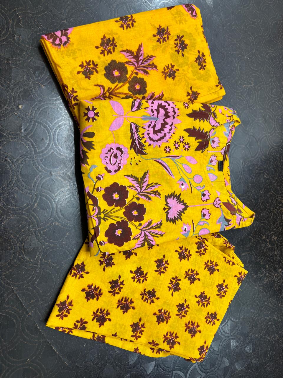 Flora Queen Cotton Kurti Set