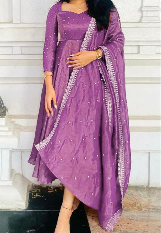 Sultana Swirl Anarkali Style Gown Set