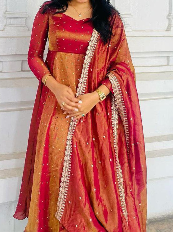 Sultana Swirl Anarkali Style Gown Set