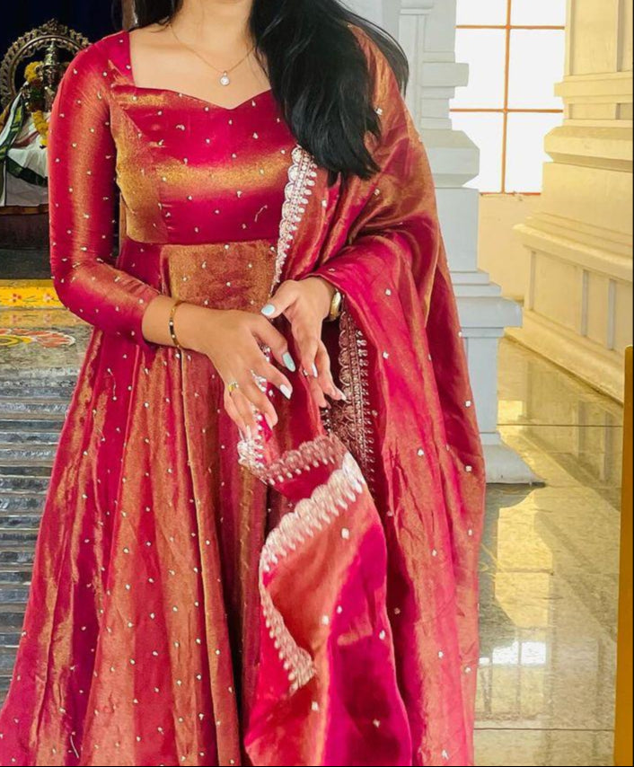 Sultana Swirl Anarkali Style Gown Set