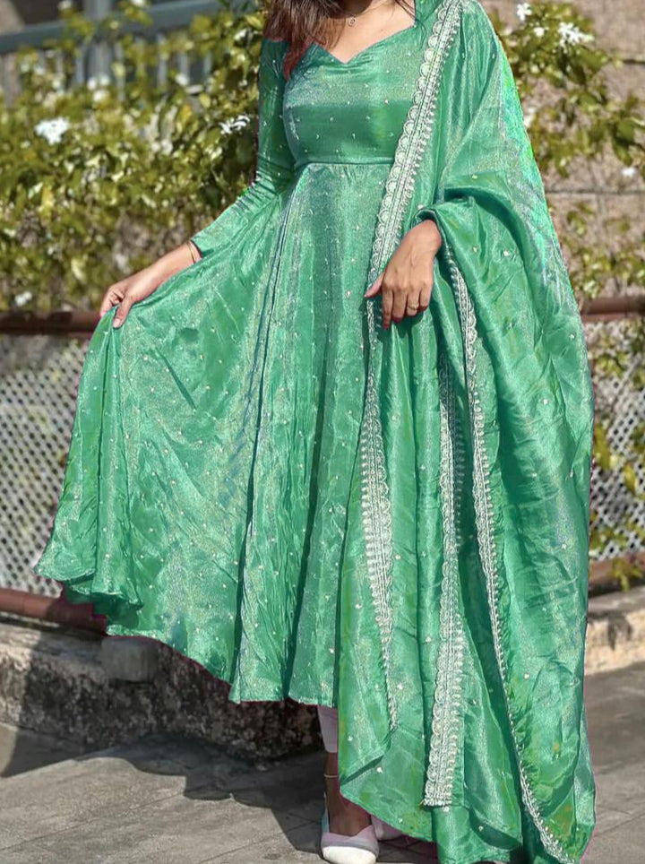 Sultana Swirl Anarkali Style Gown Set