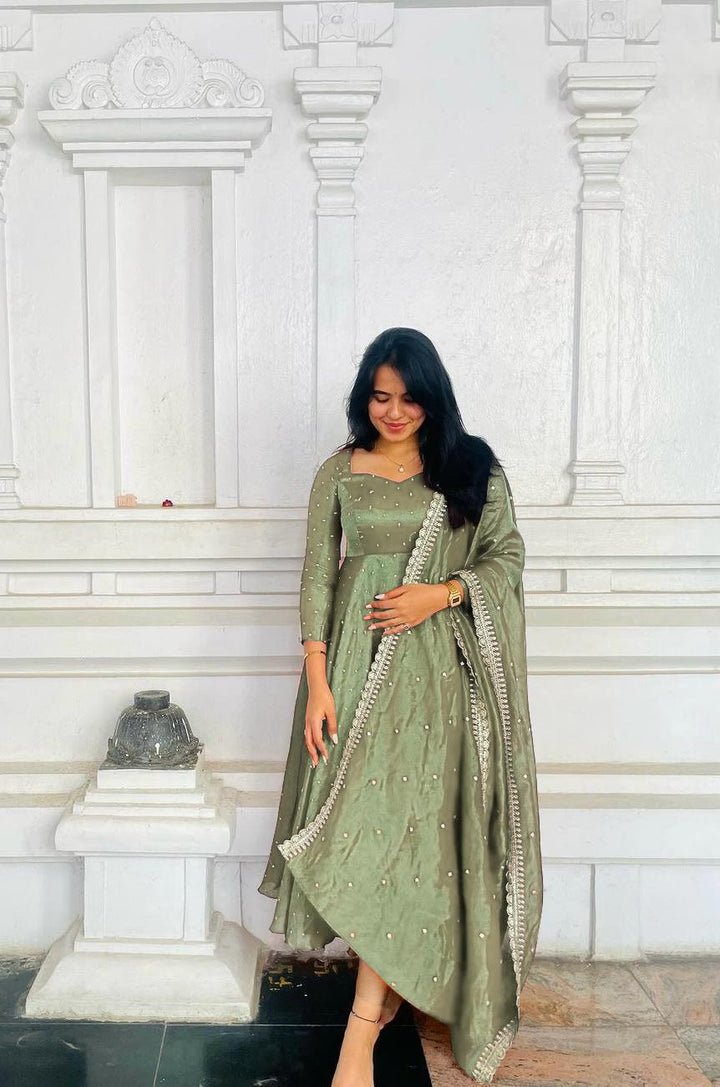 Sultana Swirl Anarkali Style Gown Set