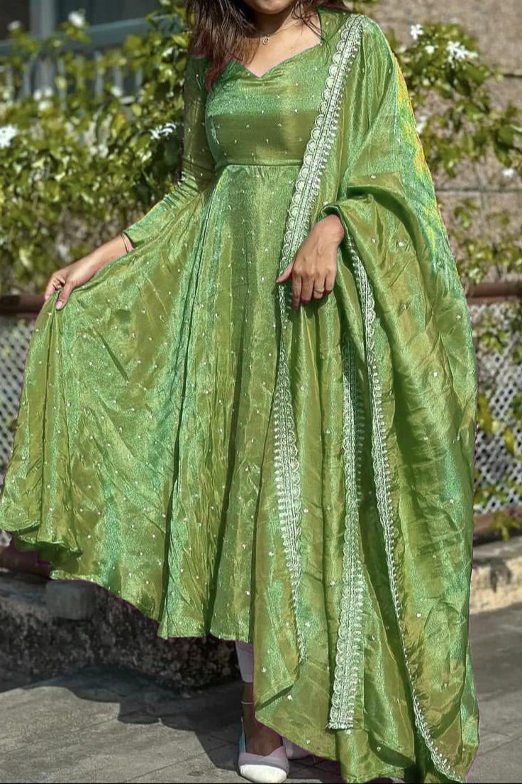 Sultana Swirl Anarkali Style Gown Set