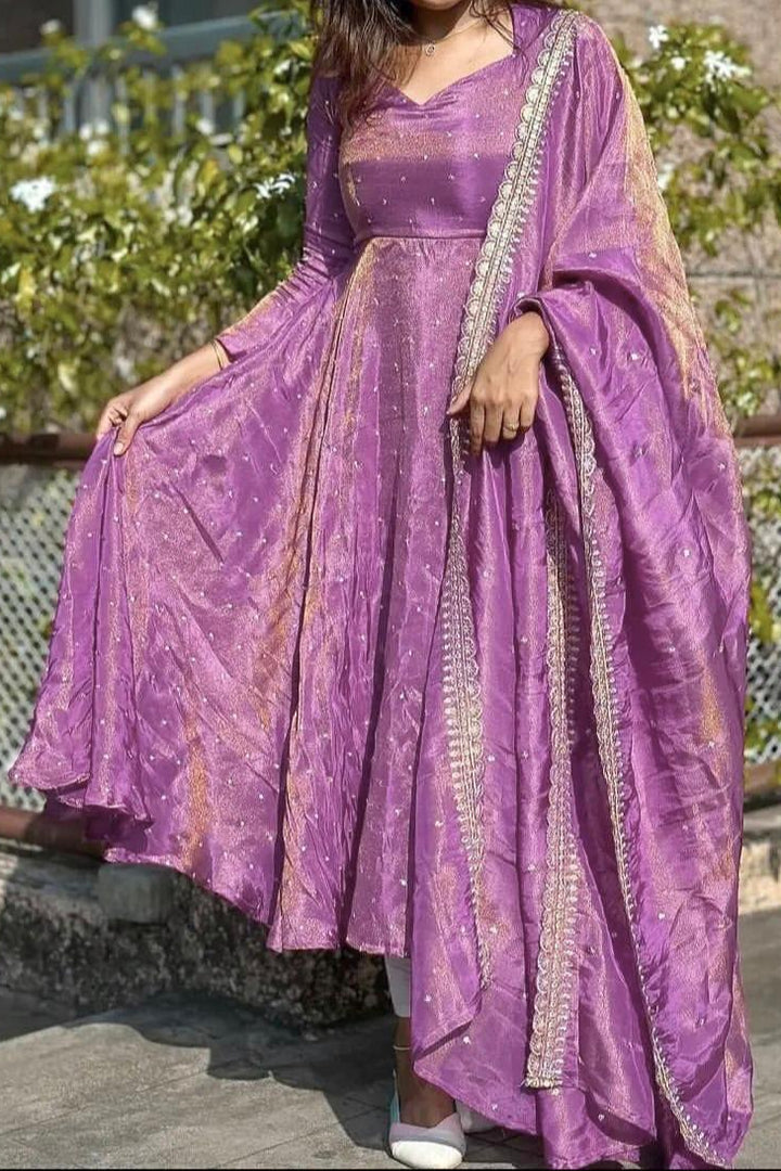 Sultana Swirl Anarkali Style Gown Set