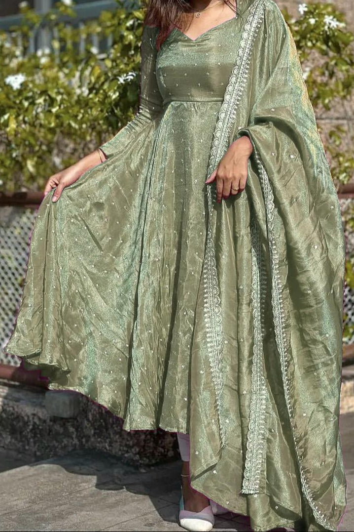 Sultana Swirl Anarkali Style Gown Set