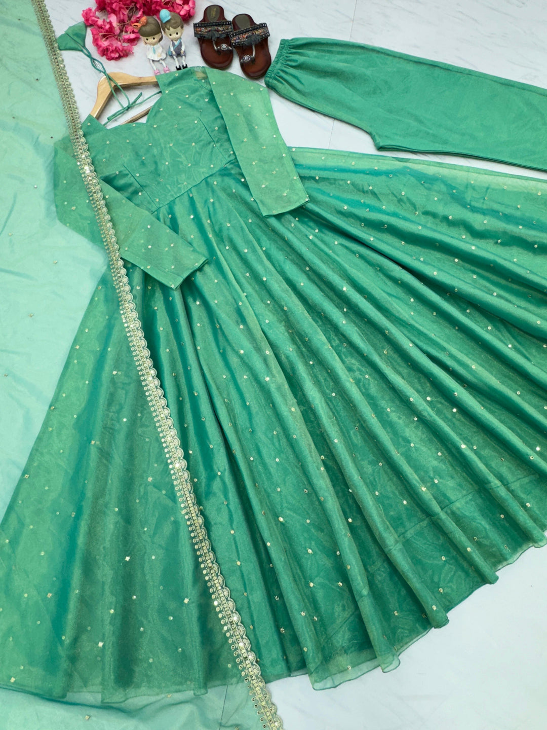 Sultana Swirl Anarkali Style Gown Set