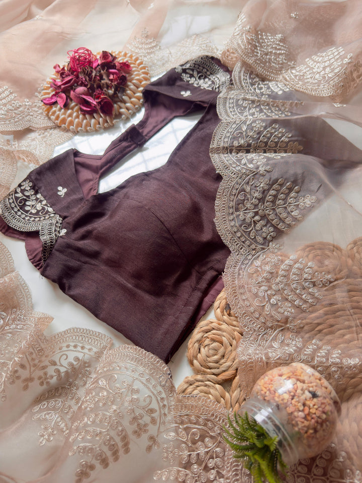 GlowMist Tissue Organza Saree