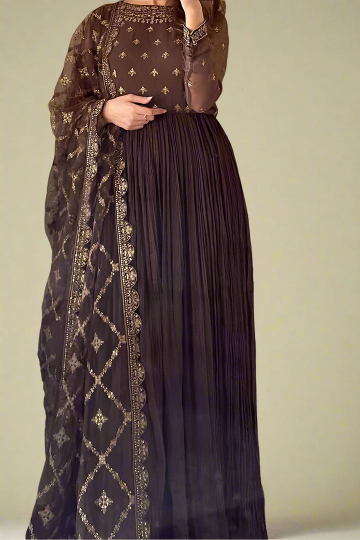 Ethnic Edge Chinnon Silk Gown Set