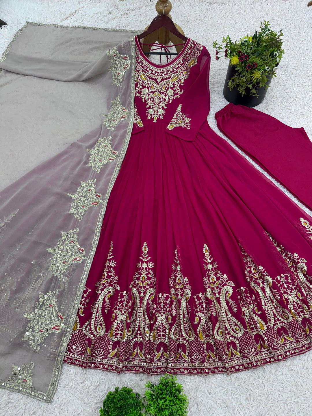 Walking In Pride Georgette Gown Set