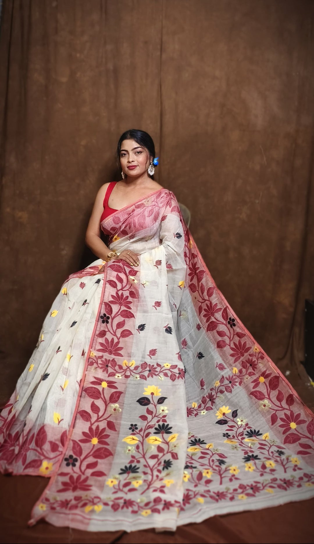 Ranga Roop Dhakai Jamdani Saree