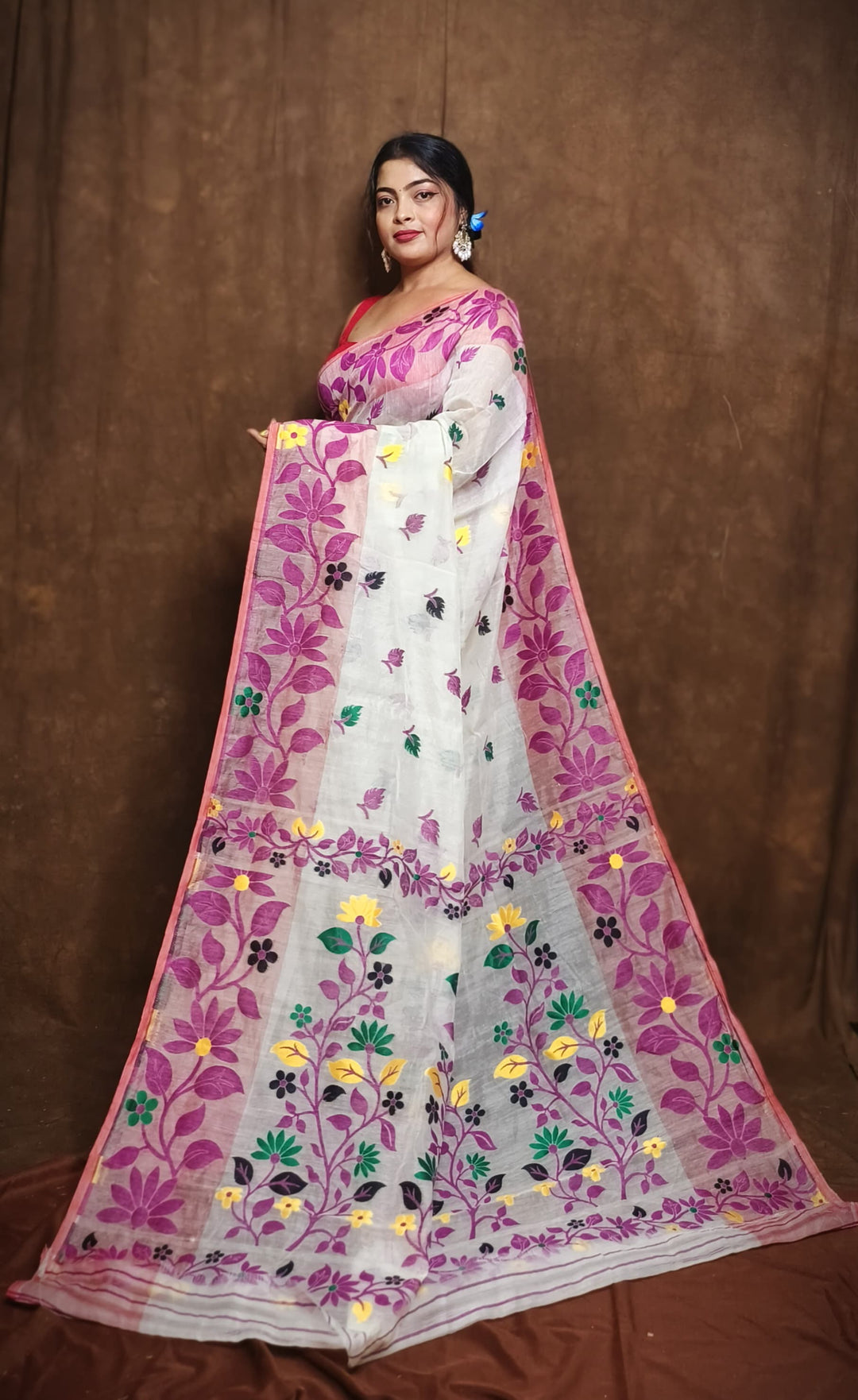 Ranga Roop Dhakai Jamdani Saree