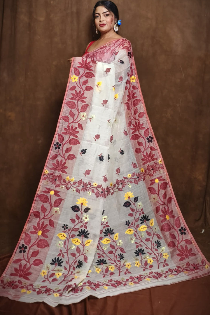 Ranga Roop Dhakai Jamdani Saree