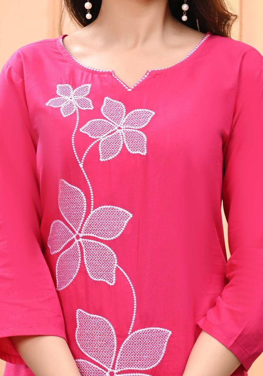 Crimson Charm Cotton Coord Set