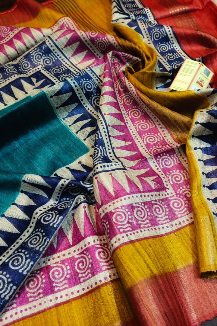 Golden Wand Ghicha Tussar Silk Saree
