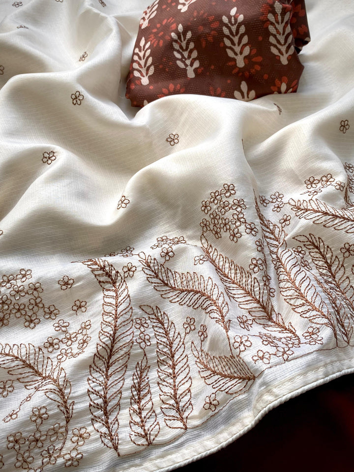 Basket of Flowers Kota Silk Saree
