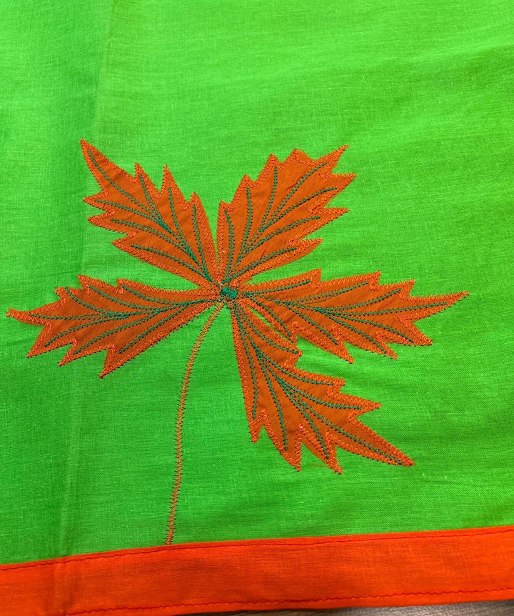 Twist Of Applique - Pure Cotton  Saree