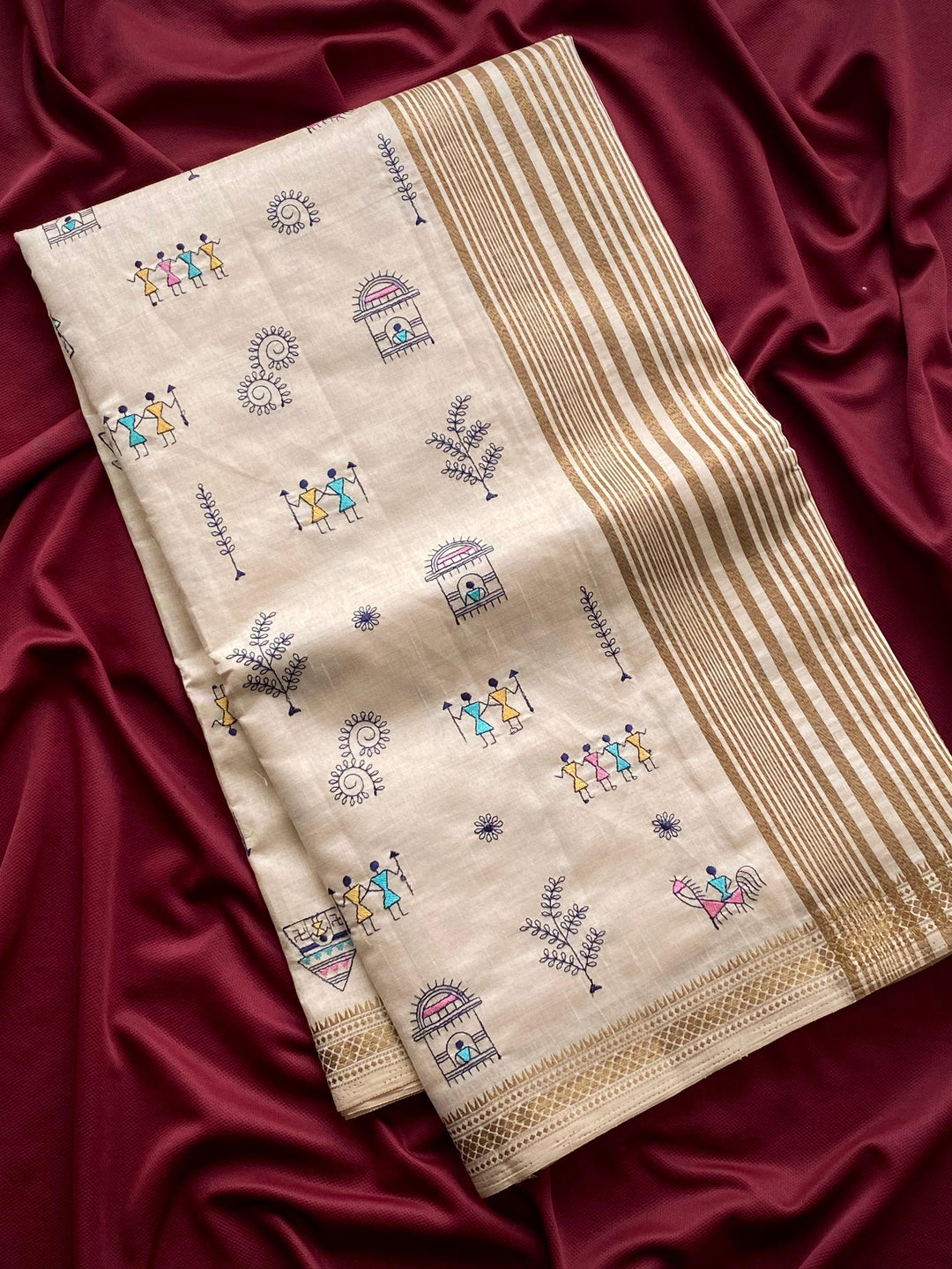 Light of the horizon Tussar Silk Saree