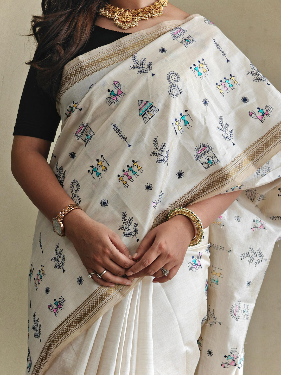Light of the horizon Tussar Silk Saree