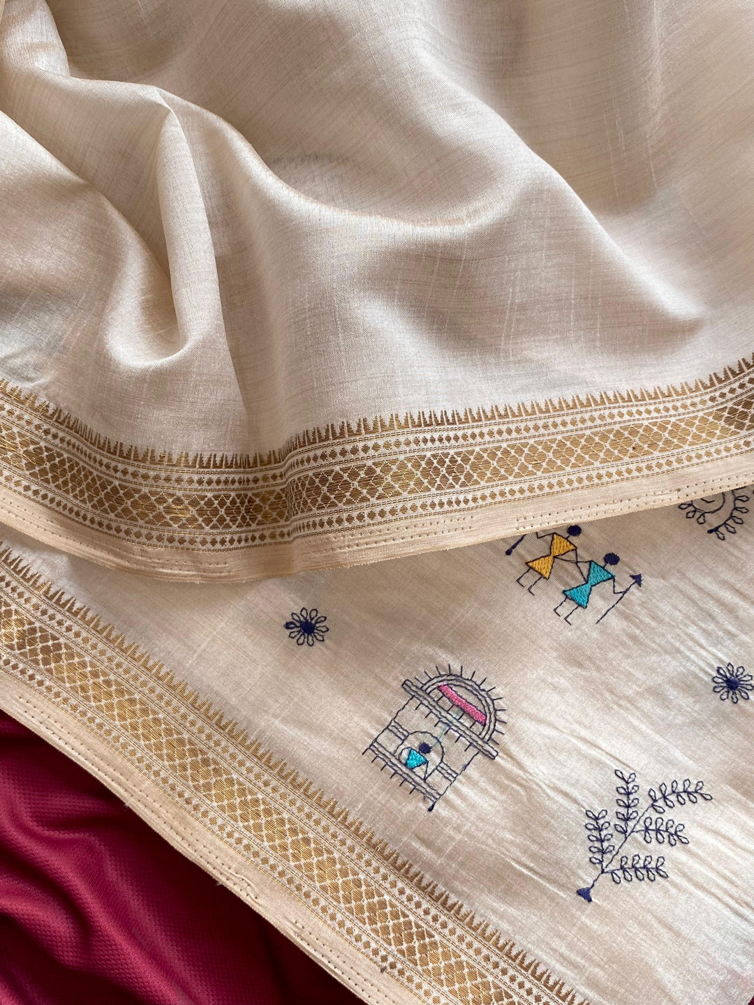 Light of the horizon Tussar Silk Saree