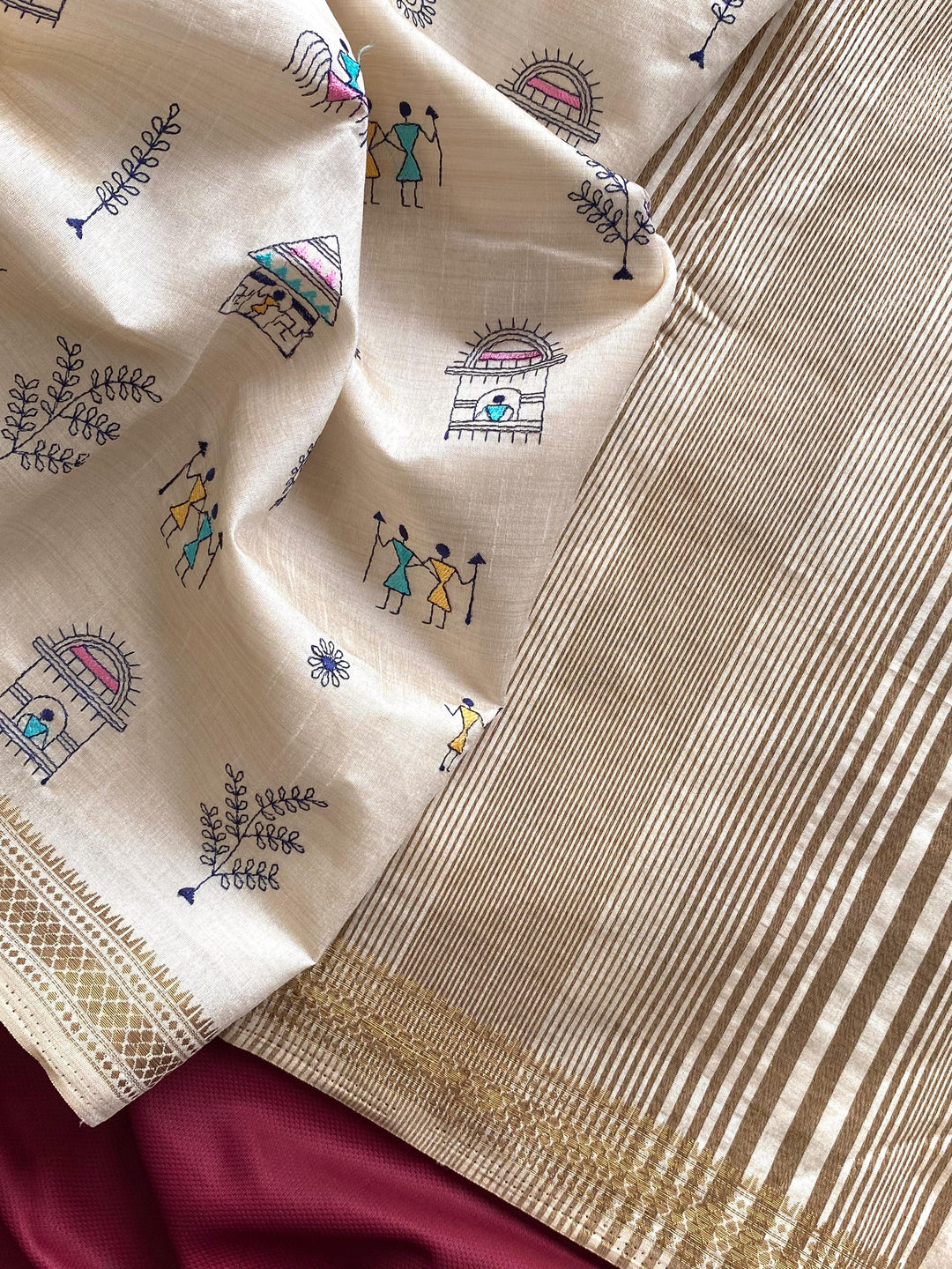 Light of the horizon Tussar Silk Saree