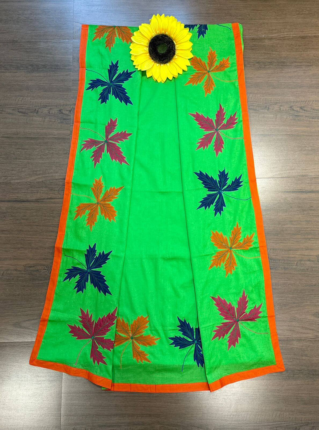 Twist Of Applique - Pure Cotton  Saree