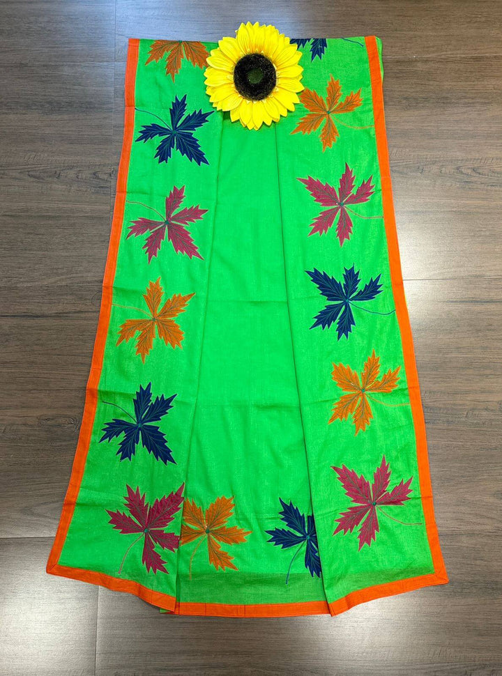 Twist Of Applique - Pure Cotton  Saree