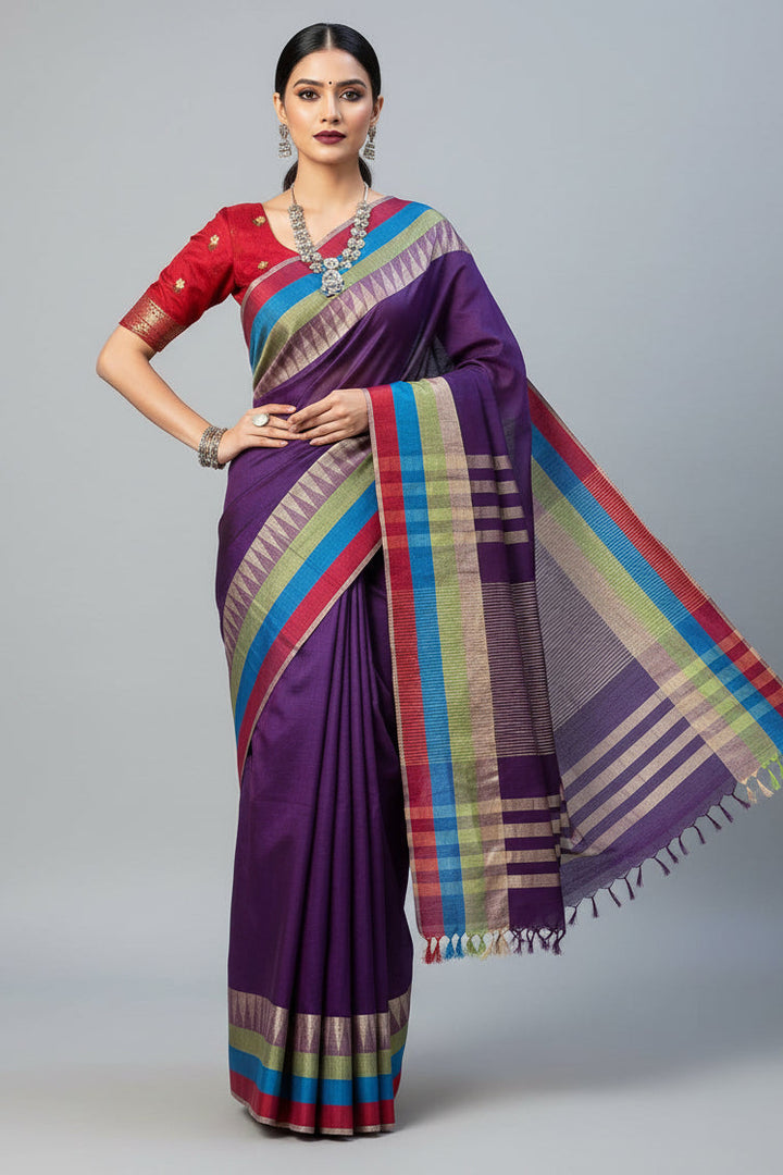 Colors Of - Bhagalpuri Kota silk Saree