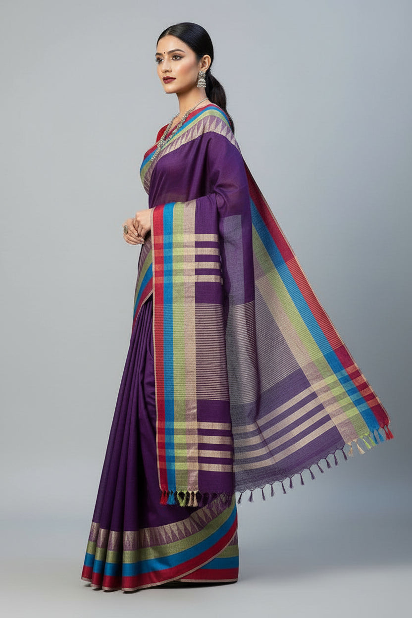 Colors Of - Bhagalpuri Kota silk Saree