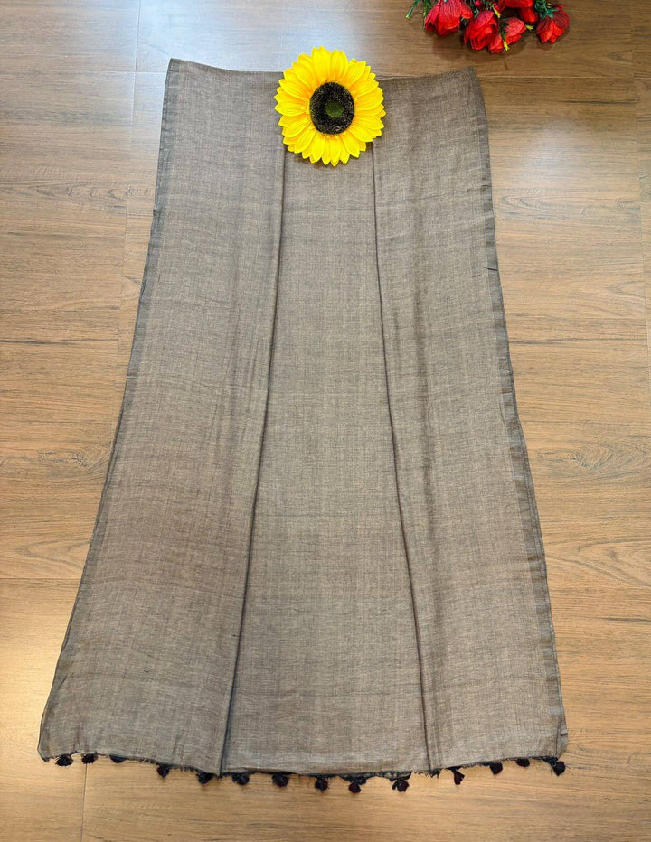 Mystery Of Beauty- Solid Color Khadi Cotton Saree